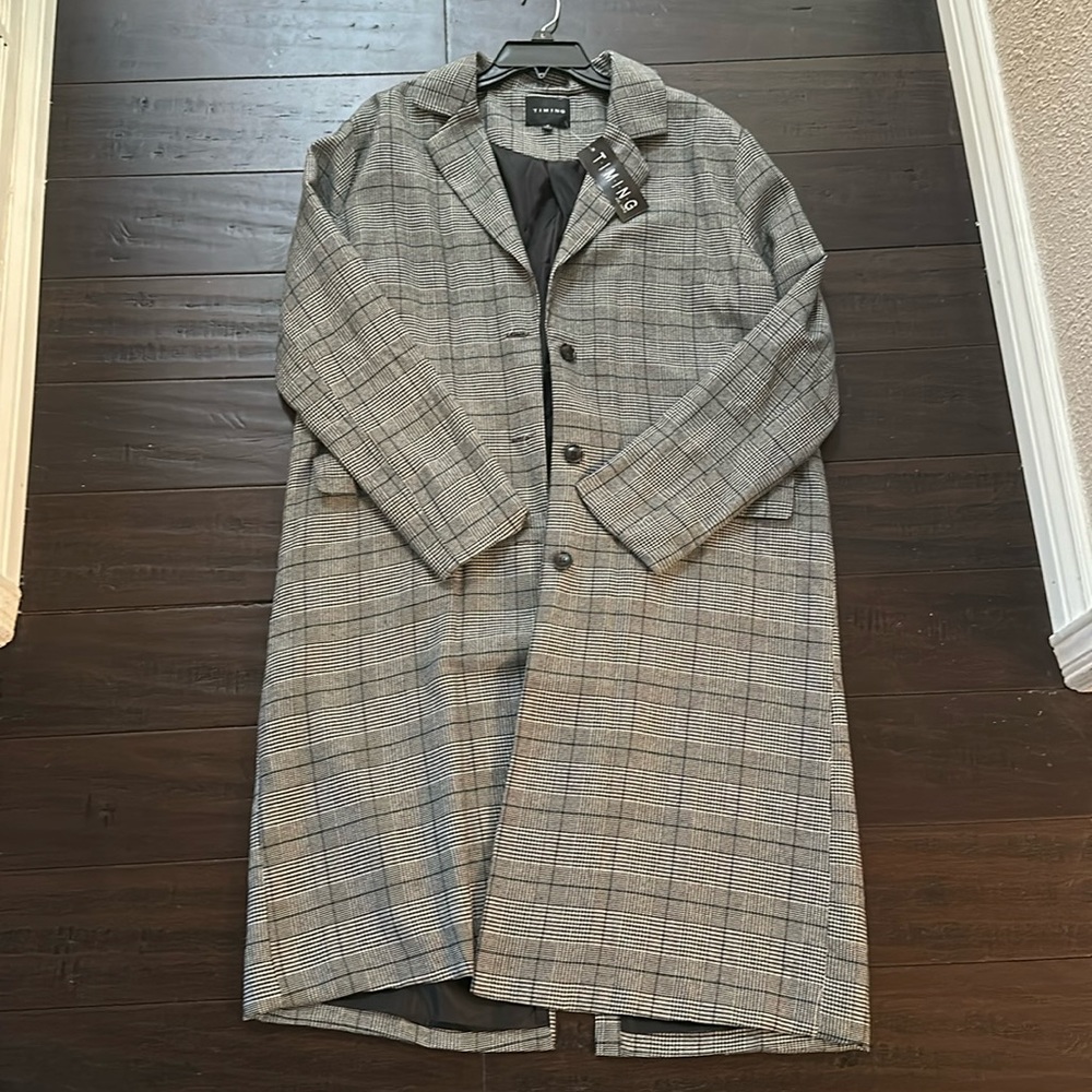 NWT plaid coat size medium